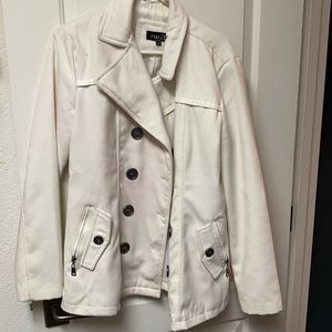 Rue 21 white pea coat
